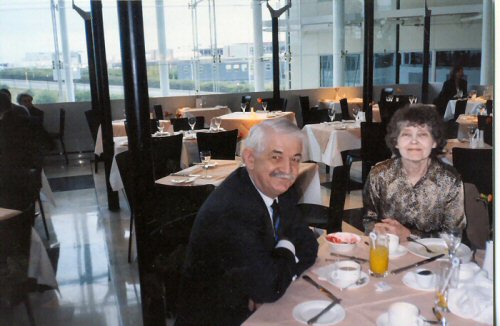 With Laci at the Airport Hilton Hotel in London, May 1998