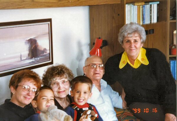 Kis Edit, Gergo, me, Balint, Len and Edit in Ujpest, October 1999