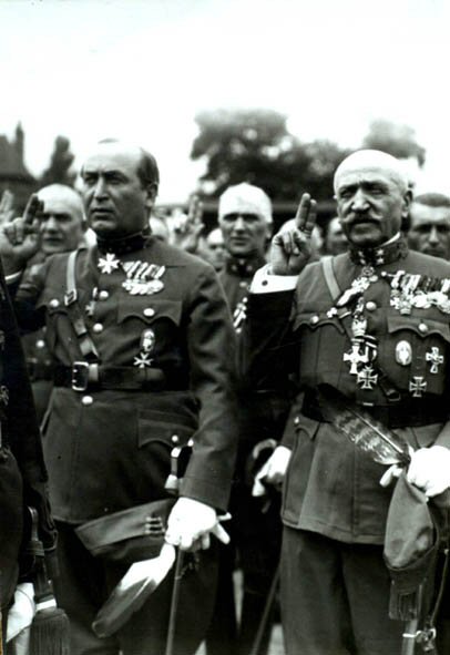 My Father, Rudolf Ritter Metz von Spondalunga during the ceremony of receiving the Vitez Order in 1929. Standing beside him is Gyula Gombos von Jakfai