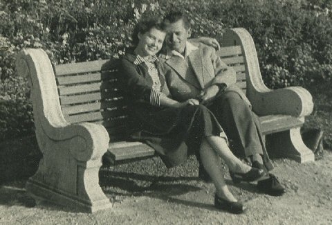 Lajos and I at Margit Island, Budapest, September 1955
