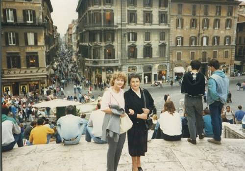 With Angela on the top of the Spanish Steps, Rome, October 1987.